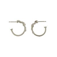 Silver Column Hoop Earrings - Alex Monroe - Silverado Jewellery