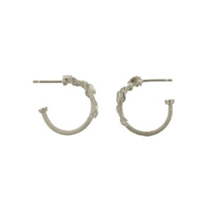 Silver Column Hoop Earrings - Alex Monroe - Silverado Jewellery