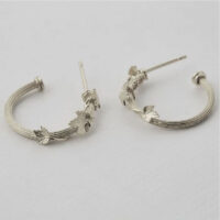 Silver Column Hoop Earrings - Alex Monroe - Silverado Jewellery