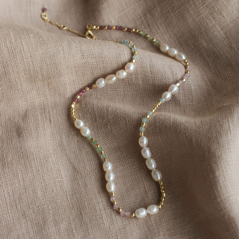 Colourful Bead And Pearl Necklace - Pure By Nat - Silverado Jewellery