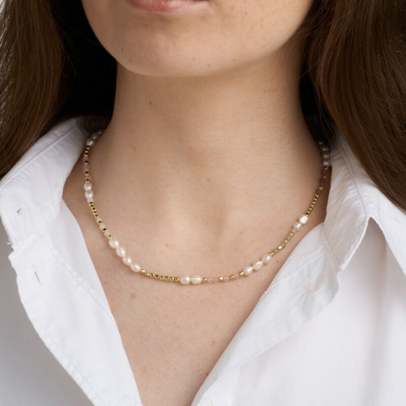 Colourful Bead And Pearl Necklace - Pure By Nat - Silverado Jewellery