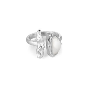 Silver Pearl Adjustable Ring - Pure By Nat - Silverado Jewellery