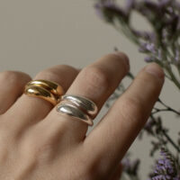 Silver and gold rain ring - Pernille Corydon - Silverado Jewellery