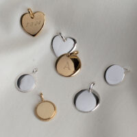 Silver and Gold Engravable Pendants - Silverado Jewellery