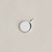 Silver Millegrain Engravable Pendant - Silverado Jewellery