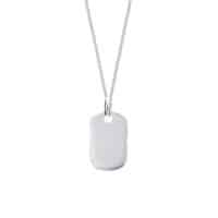 Silver rounded tag pendant - Silverado Jewellery