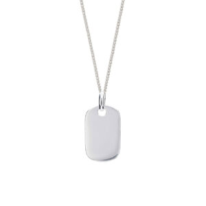 Silver rounded tag pendant - Silverado Jewellery