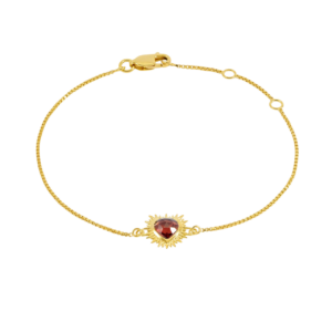 Electric love garnet heart bracelet - Rachel Jackson - Shop Silverado