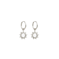 Silver Eternal Sun Mini Huggie hoop Earrings - Rachel Jackson - Shop Silverado