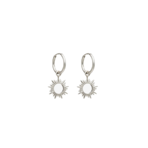 Silver Eternal Sun Mini Huggie hoop Earrings - Rachel Jackson - Shop Silverado