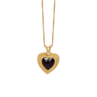 Electric Love Garnet Heart Necklace - Rachel Jackson - Shop Silverado