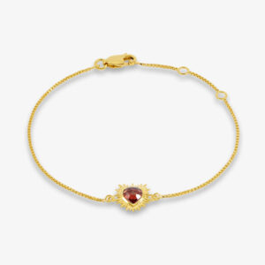 garnetbracelet1 Electric Love Garnet Heart Bracelet