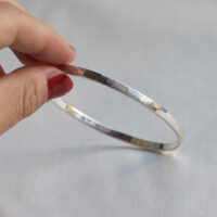 Silver Hammered Bangle - Silverado Jewellery