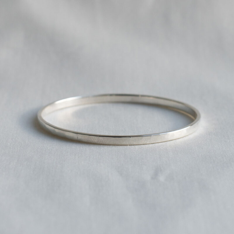 Silver Hammered Bangle - Silverado Jewellery