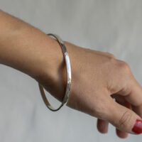 Silver Hammered Bangle - Silverado Jewellery