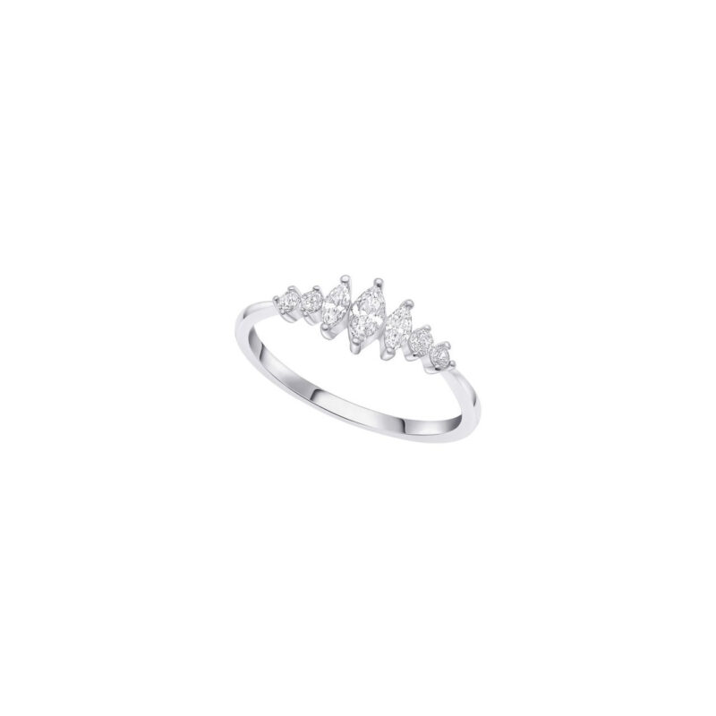 Silver Graduated Marquise Ring - Silverado Jewellery