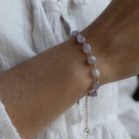 Lilac Beaded Bracelet - Amie - Silverado Jewellery