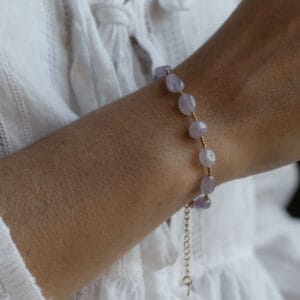 Lilac Beaded Bracelet - Amie - Silverado Jewellery