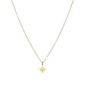 Gold Stellar Star Necklace - One & Eight - Silverado Jewellery