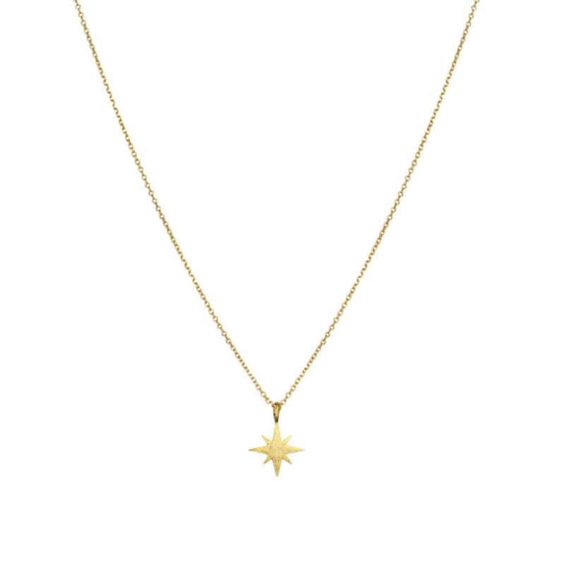 Gold Stellar Star Necklace - One & Eight - Silverado Jewellery