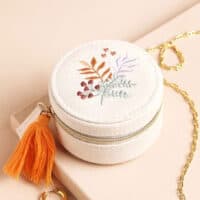 Embroidered Leaves Jewellery Box - Lisa Angel