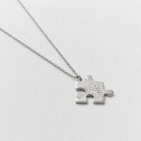 Silver floral puzzle piece necklace - Alex Monroe - Shop Silverado