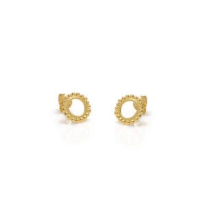 Gold Meadow Stud Earrings - One & Eight - Silverado Jewellery