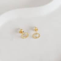 Gold Meadow Stud Earrings - One & Eight - Silverado Jewellery