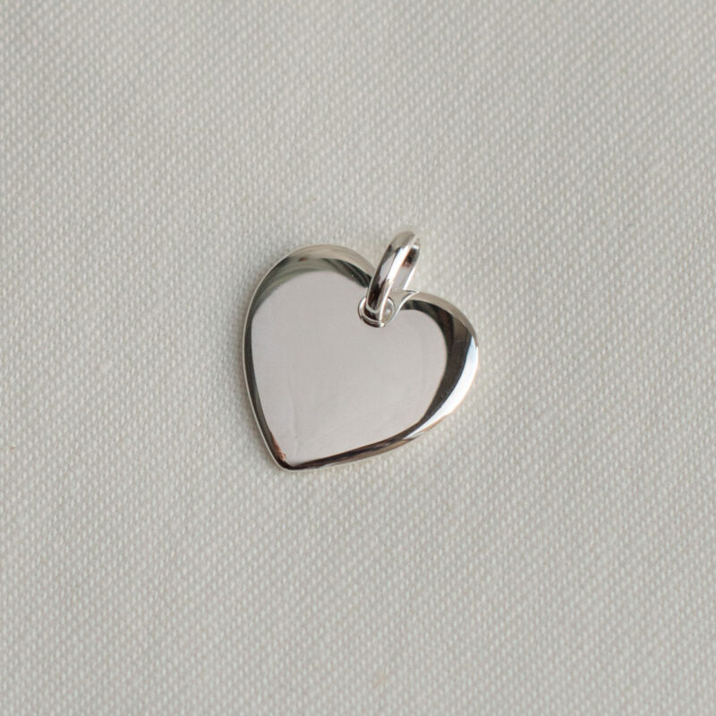 Silver Engravable heart tag pendant - silverado jewellery