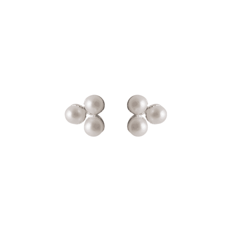 Silver Bay Pearl Stud Earrings - Pernille Corydon - Silverado Jewellery