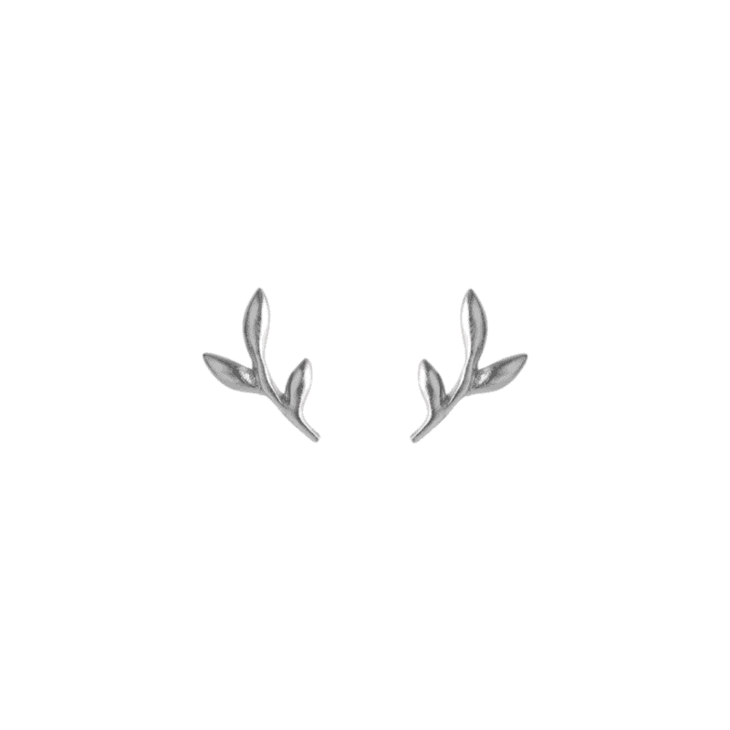 Silver Crisp Twig Stud Earrings - Pernille Corydon - Silverado Jewellery