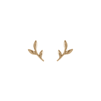 Gold Crisp Twig Stud Earrings - Pernille Corydon - Silverado Jewellery