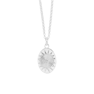 Silver Oval Statement North Star Necklace - Rachel Jackson - Silverado Jewellery