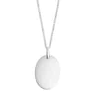 Silver Oval Tag Pendant - Silverado Jewellery