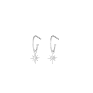 Silver Starlight Hoop Earrings - One and Eight - Silverado Jewellery