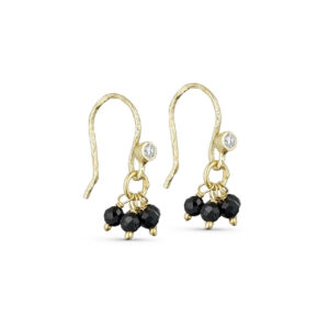 Lina Black Spinel Hook Earrings - Pure By Nat - Silverado Jewellery