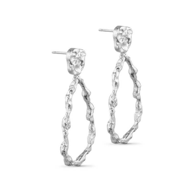 Silver Vela Drop Stud Earring - Pure By Nat - Silverado Jewellery