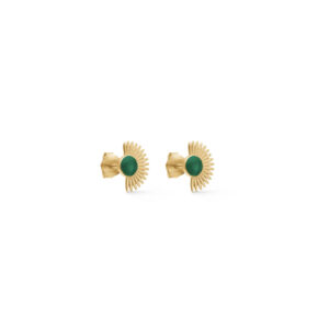 green Soleil enamel stud earrings - Silverado jewellery