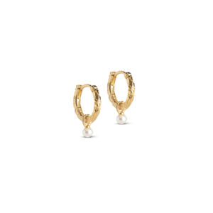 Belle Pearl Hoop Earrings - Enamel Copenhagen - Silverado Jewellery