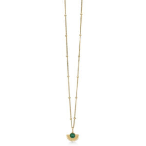 Green Soleil enamel necklace - Silverado Jewellery