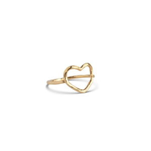 Gold Organic Heart Ring - Enamel Copenhagen - Silverado Jewellery