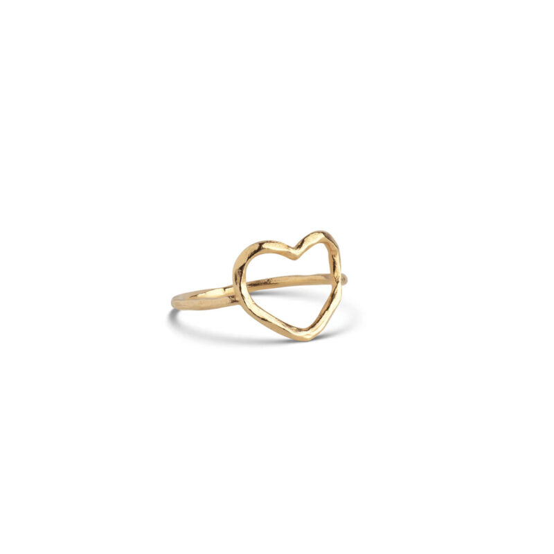 Gold Organic Heart Ring - Enamel Copenhagen - Silverado Jewellery