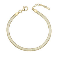 Gold herringbone bracelet - silverado jewellery