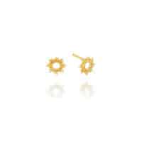 Gold Rising Sun Stud Earrings - Rachel Jackson - Silverado Jewellery