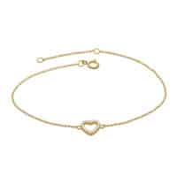 Cubic Zirconia Open Heart Bracelet - Silverado Jewellery