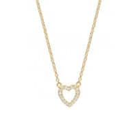 Gold Sparkly Open Heart Necklace - Silverado Jewellery