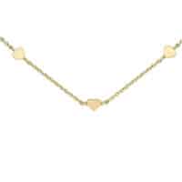 Gold Hearts Chain - Silverado Jewellery