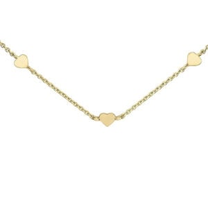 Gold Hearts Chain - Silverado Jewellery