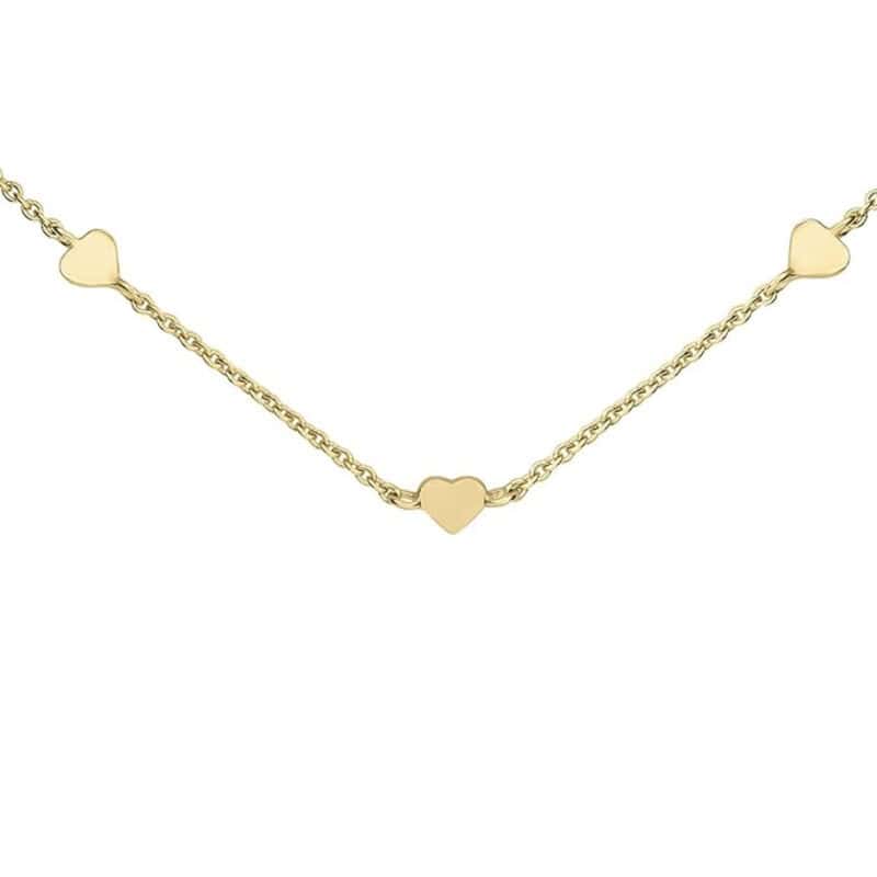 Gold Hearts Chain - Silverado Jewellery