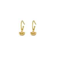 Gold Angel Fan Earrings - One and Eight - Silverado Jewellery